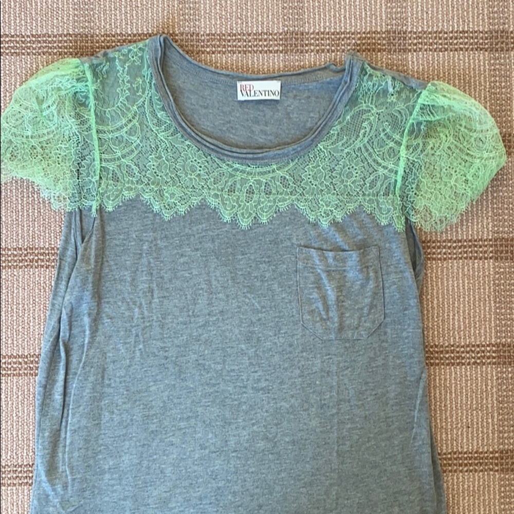 Gray Red Valentino T-Shirt